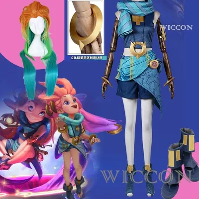 Zoe Cosplay LOL Aspect Of Twilight Cosplay Kostüm für Frauen Mädchen Erwachsene Perücke und Schuhe Image