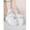 Original japanische, in Massen hergestellte Plateauschuhe für Frühling und Herbst, neue Muffin-Sneaker auf Mine-basierte Deep Mouth-Damenschuhe