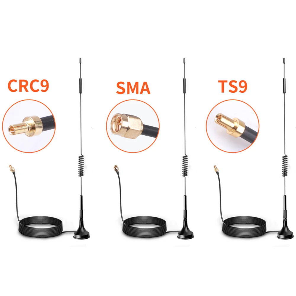 1,5 m TS9 CRC9 SMA Stecker 700-2700 MHz GSM Externe Router Antenne 12 dBi 2G 3G 4G LTE Magnetische Antenne Image