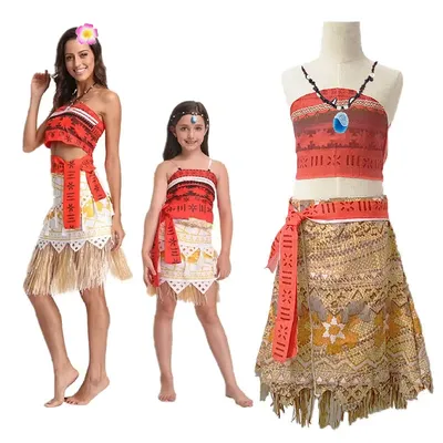 Moana 2-Ozean-Abenteuer-Cosplay-Kleid für Erwachsene und Kinder, Prinzessin Vaiana-Kleidung, Image