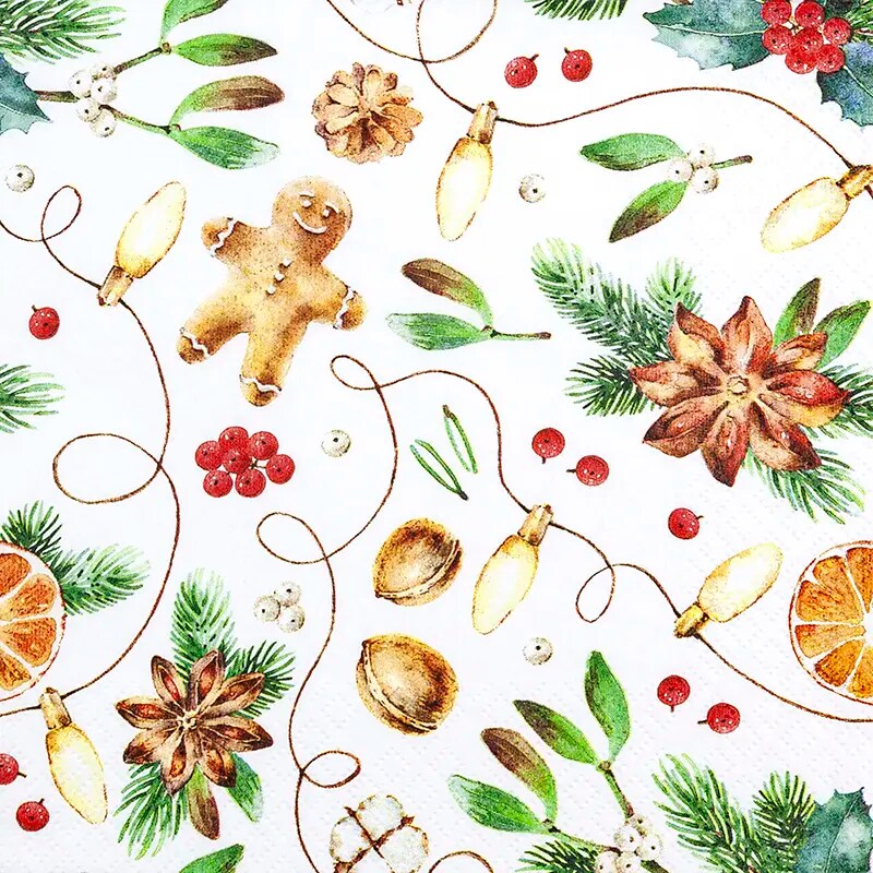 Home Fashion, Cozy Feeling pure, Lunch-Servietten aufgefaltetes Maß 33 cm x 33 cm, im Viertelfalz, 20 Stück pro Pack Image