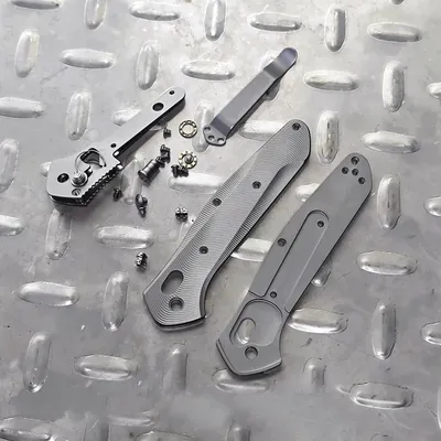 1 Satz maßgeschneiderte Griffwaage aus Titanlegierung mit Zubehör + 14C28N Edelstahlklinge für Benchmade 940