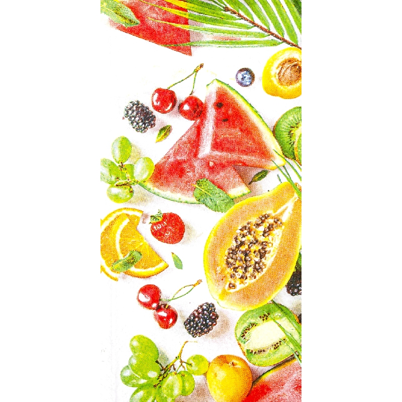 Home Fashion, Tropical Fruits, Buffet-Servietten aufgefaltetes Maß 33 cm x 33 cm, im Achtelfalz, 16 Stück pro Pack Image