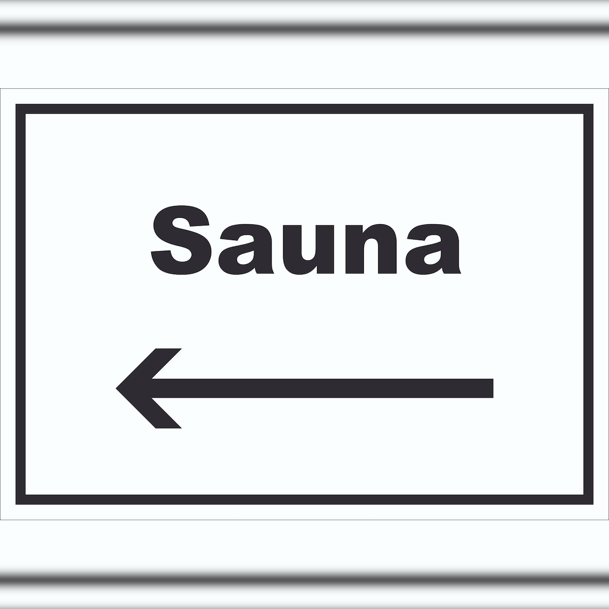 HB-Druck Sauna Schild mit Text und Richtungspfeil links Erholung Entspannung waagerecht A5 (148x210mm) Image