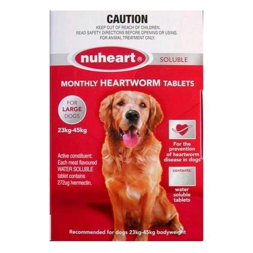 Nuheart - Generic Heartgard Plus für große Hunde 51-100lbs (Rot) 6 Tabletten