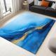 Area Rugs 160 x 230 cm Machine Washable low Pile carpet, Non-Slip Backing Gradient Swirls Waves Non-Shedding carpet, Abstract Marble Rugs for Living Room Bedroom Kitchen
