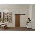 Porta scorrevole con sistema esterno muro H205 x L83 cm in MDF e Legno Naturale scuro - SANDORA