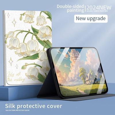 TEMU For Pad( 10. 6 Inches) / Pad Pro( 12. 1 Inches) / Xiaomi 4( 8 Inches) / ( 10 Inches) / Pad . 7/ Tablet Case Sleep/ Wake Case Shock-proof Case Floral Pattern