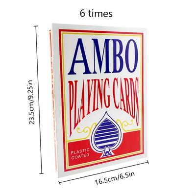 TEMU 6 Times 54 Cards/set Of Extra Large Playing Cards, Wedding Large Model Playing Cards, 4 Person Playing Cards Image