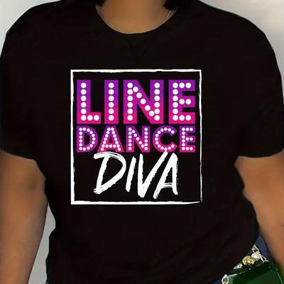 "TEMU 1pc Plus Size Women's Casual Crew Neck T-shirt With " " Lettering, Short Sleeve, Knit Polyester Fabric, Loose Fit, All - 0xl-4xl" Image