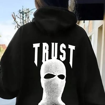 TEMU Hoodie, Drawstring Casual Hooded Sweatshirt For Winter & Fall, Women's Clothing Image