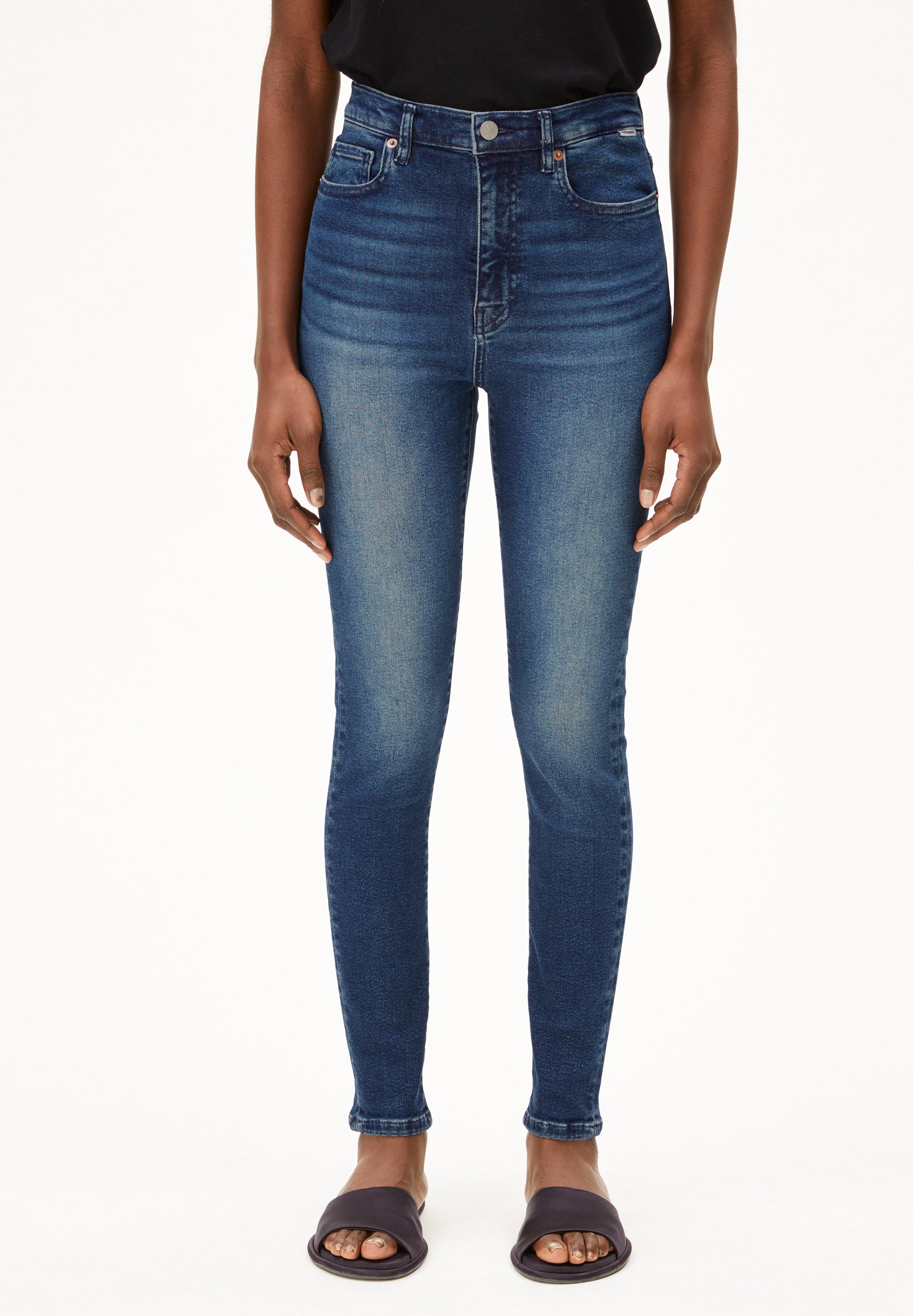 INGAA | Skinny Jeans Mid Waist Bio-Baumwoll Mix X-Stretch - blau (28-28) Image