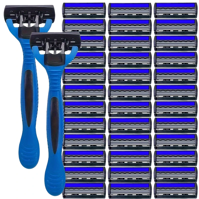 NEUE Rasierer Männer Rasierer Rasieren 3 Schicht Edelstahl Klinge Rasierer Wiederverwendbare Sicherheit Rasierer Haar Entfernung Rasierer Importierte Klinge Multi Tool Image