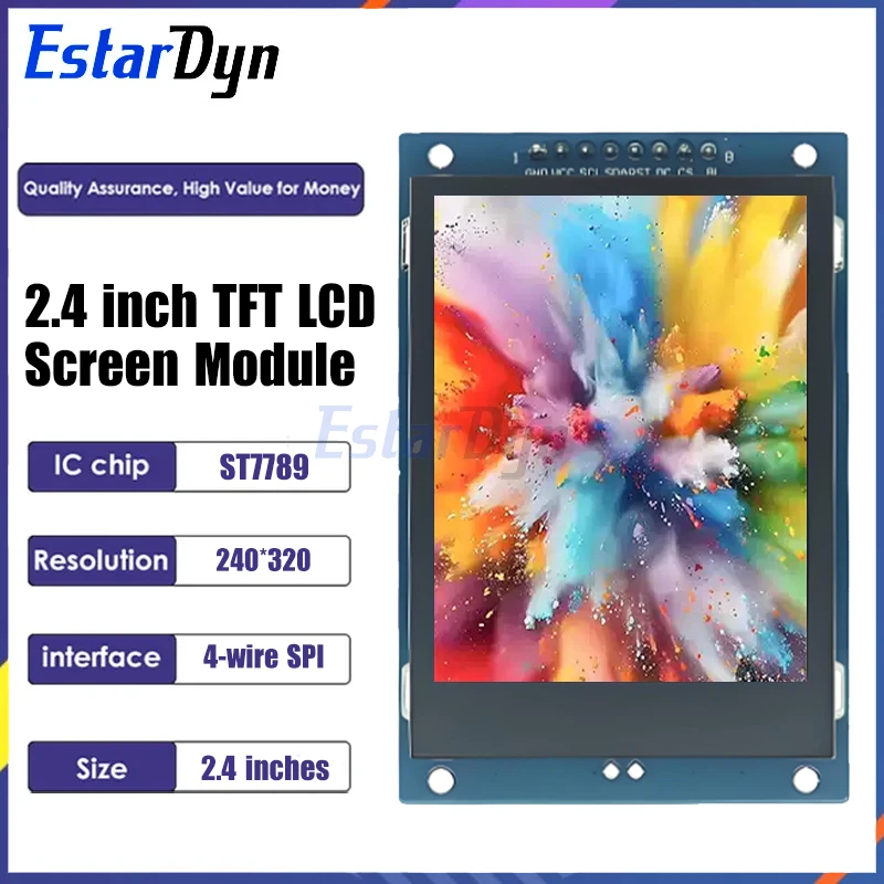 Estardyn 2,4 Zoll TFT LCD-Bildschirm ST7789 kleiner Bildschirm 240*320 Modul LCD-Monitor SPI Farbbildschirm Image