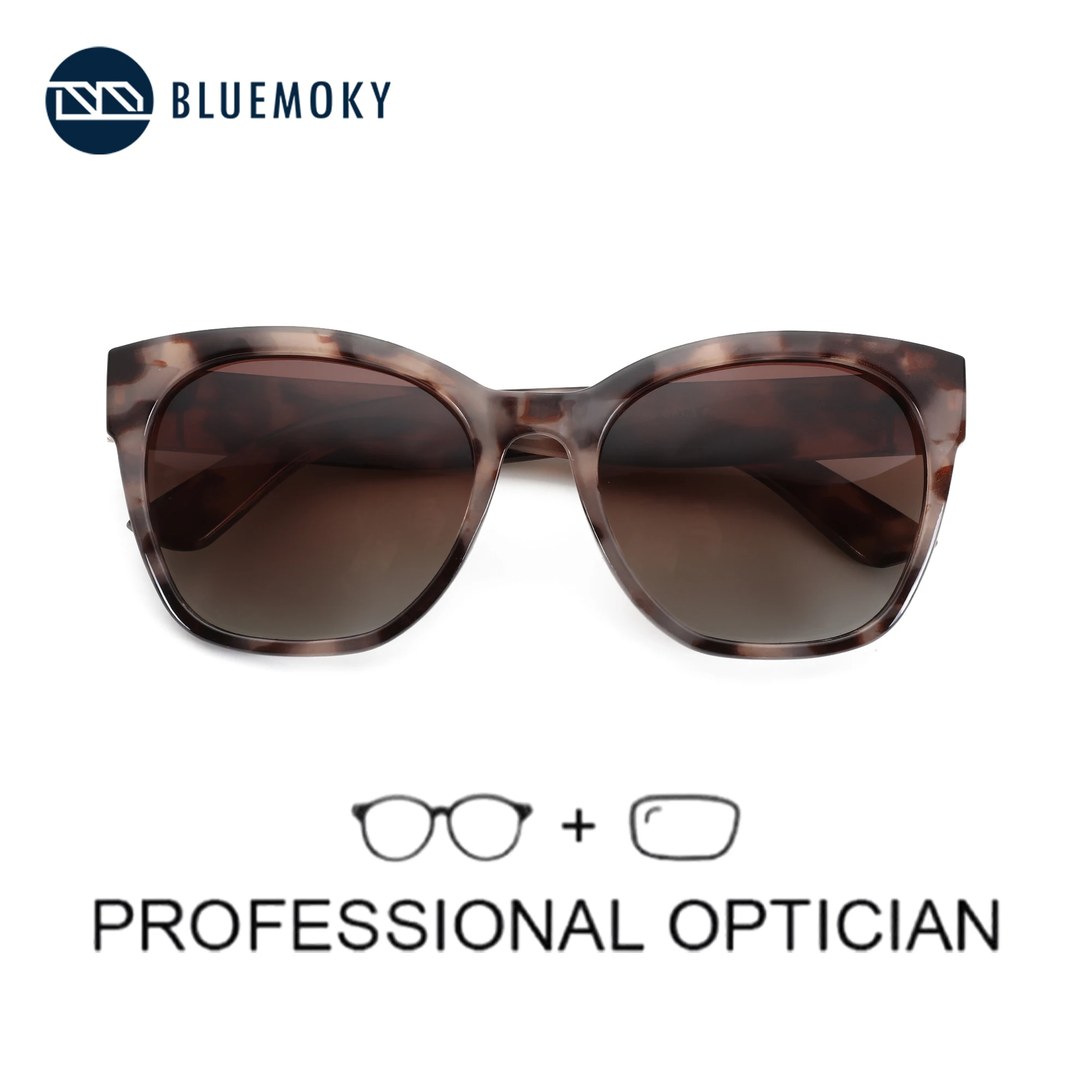 BLUEMOKY Retro-Schmetterlings-polarisierte verschreibungspflichtige Sonnenbrille für Damen, übergroßer UV400-Schutz, progressive optische Sonnenbrille Image