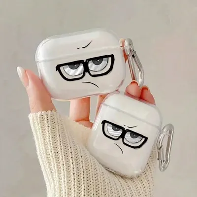 Lustige Animal Eye Hero Kopfhörerhülle für Apple Airpods 4, weiche schwarze kabellose Kopfhörerabdeckung für Air Pods 1, 2, 3 Pro Pro2 Fundas Image