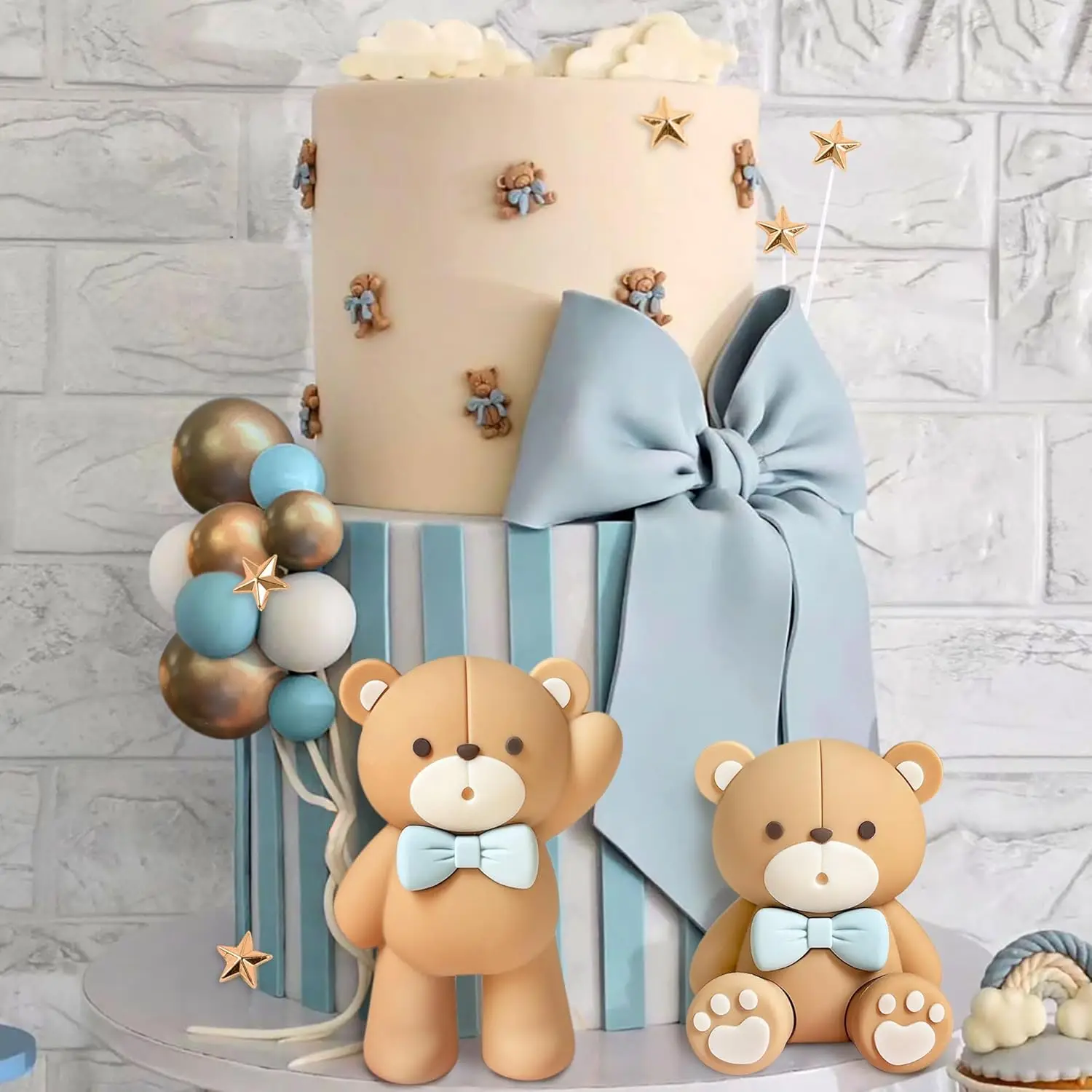 Luxus Bär Kuchen Dekoration Baby Bär Baby Dusche Kuchen Topper Bären Zug Kuchen Dekoration Baby Dusche Geburtstag Kuchen Dekoration