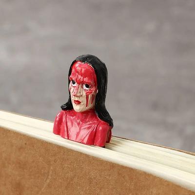 Halloween Horror Bookmarks - Horror Movie Main Character Bookmark, Scarry Halloween Bookmarks, Half-Length Figure Sculpture Bookmarks, Horror Bookmarks for Adults, Horror Bookmark Set