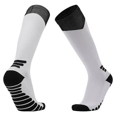 1 Pair Women's Compression Socks Hiking Socks Running Socks Ski Socks Sports Socks Breathable Anti Blister Compression Sweat-Wicking Outdoor Over The Calf Patchwork Nylon Black White Red for Ski