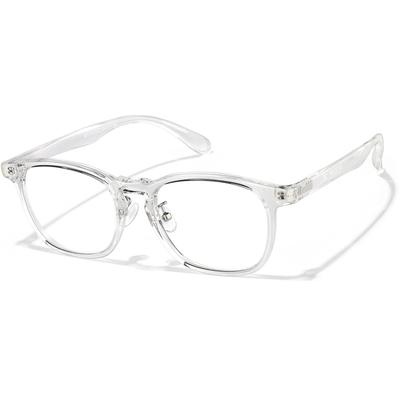 Zenni Square Glasses Clear Eco Full Rim Frame