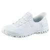 Slip-On Sneaker SKECHERS "GLIDE-STEP-PURSUIT", Damen, Gr. 35, weiß, Textil, sportlich, Schuhe, Freizeitschuh mit elastischem Einstieg, Topseller