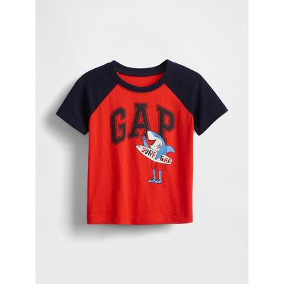 Gap Red Shark Logo Colourblock T-Shirt (6mths-5yrs)