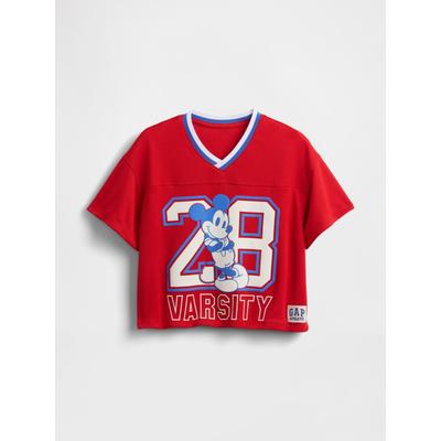 Gap Red Mickey Mouse Disney Mesh Jersey Short Sleeve T-Shirt (6mths-5yrs)