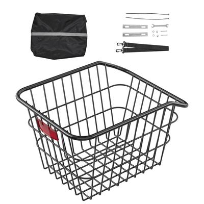 UIMOSO Bike Basket, Metal Wire Bicycle Basket Durable Bike Back Basket, Fits to Most Bike Racks
