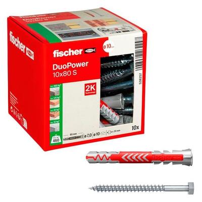 fischer Dübel mit Schrauben »DuoPower 10x80 S 2K« 10 Stück Image