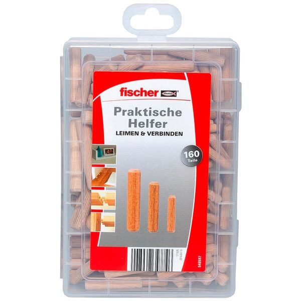 fischer Holzdübel-Sortiment »easyDIY Box« 160 Stück braun Image