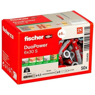 fischer Dübel mit Schrauben »DuoPower 6x30 S 2K« 50 Stück Image