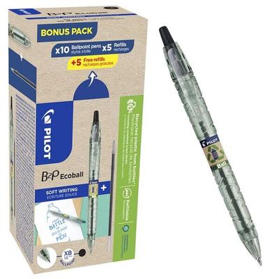 Pilot 10er-Pack Kugelschreiber »B2P „Bottle 2 Pen“ ECOBALL XB Bonus Pack« dokumentenec schwarz Image