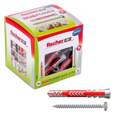fischer Dübel mit Schrauben »DuoPower 8x65 S PH 2K« 25 Stück Image