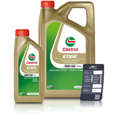Castrol 6 L EDGE 0W-40 A3/B4 + Ölwechsel-Anhänger [Hersteller-Nr. 15F6B4] Image