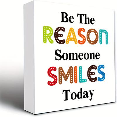 "TEMU 1pc Modern Motivational Pvc Sign - "" Today"" - Colorful Typographic Design For Home, Office, Or Desktop Decor - Fun Inspirational Plaque For Any Room, Inspirational Wall Decor"