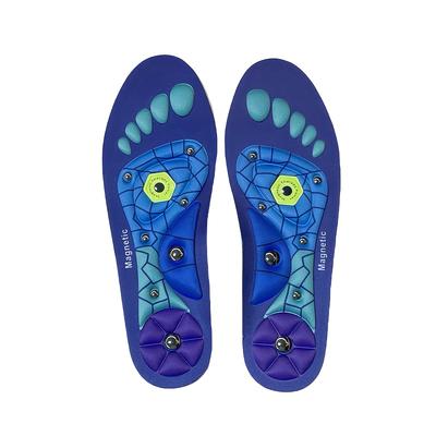 TEMU Pair Of Eva Magnetic Acupressure Insoles, Unisex Design With Spider Web Pattern, Suitable For Work Boots And Sports Shoes, Featuring Shock-absorbing And Breathable Cushioning Image