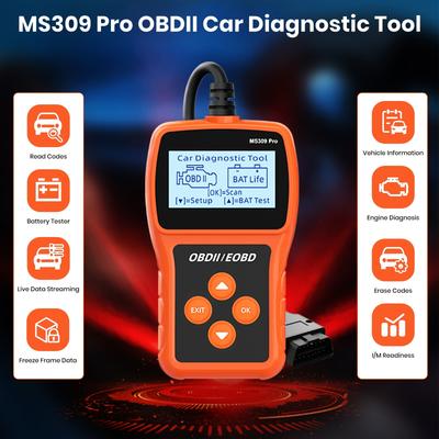 TEMU Scanner - Car Diagnostic Tool, Code Reader, Voltage Tester, Engine Fault Scanner, Charging Tester, Obdii Compatible, No Battery Required