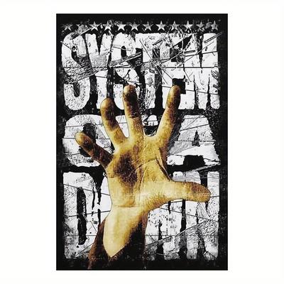 TEMU 1pc Unframed Canvas Poster - A Down' & Rap Retro System Of A Dawn, Distressed Style 12x18 Inch Wall Art For Living Room Or Bedroom Decor, Retro Wall Art Image