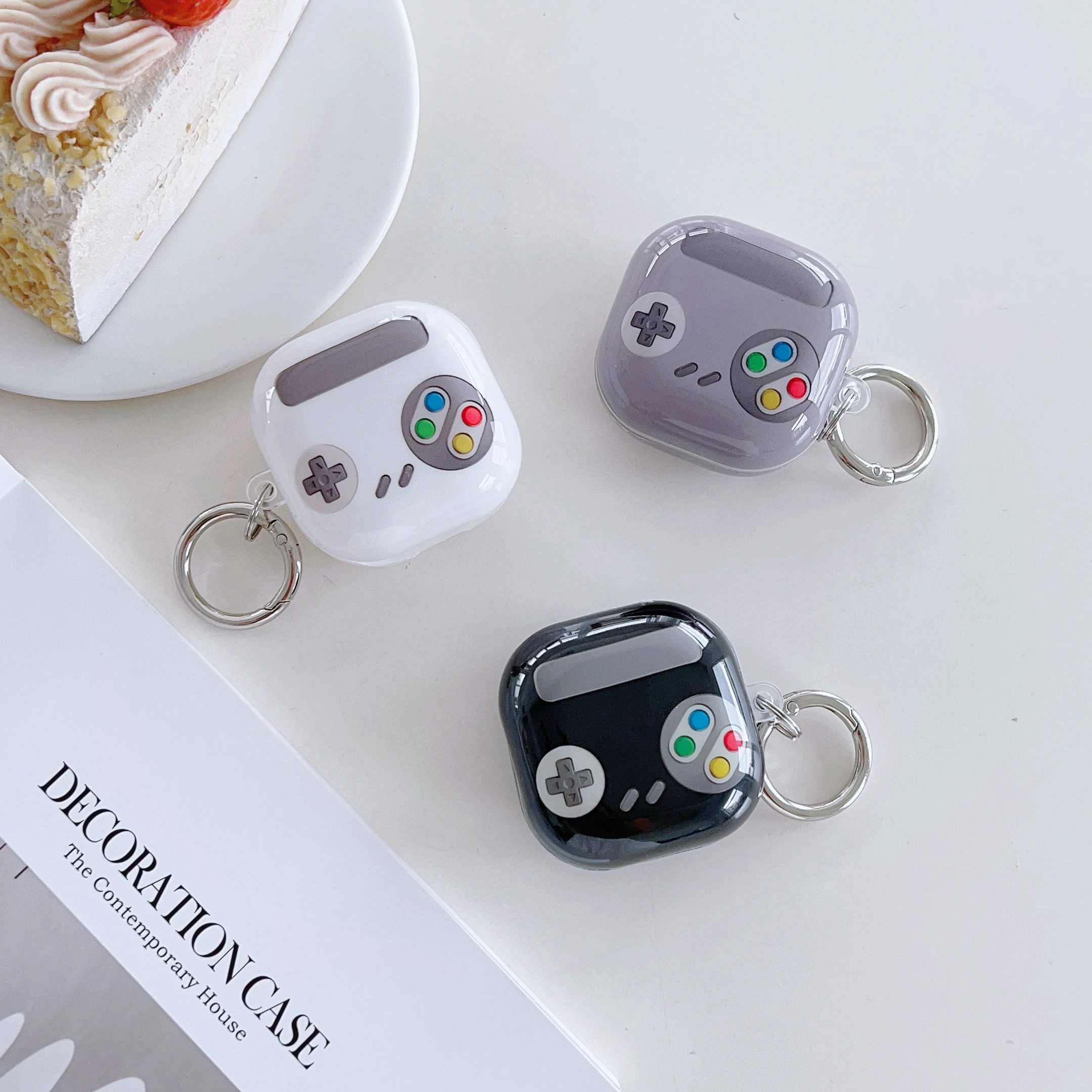IMD Game Machine Hülle für Galaxy Buds FE 2023/Pro/Live/2 Hülle mit Schlüsselanhänger Soft Cove Hülle für Samsung Buds FE Cover Image