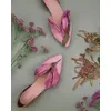 Blütenblätter Spitze Flache Hause Schuhe Frauen Rosa Blume Farbverlauf Mischfarben Schuhe Weibliche Elegante Sommer Slip Auf frauen Süße schuhe