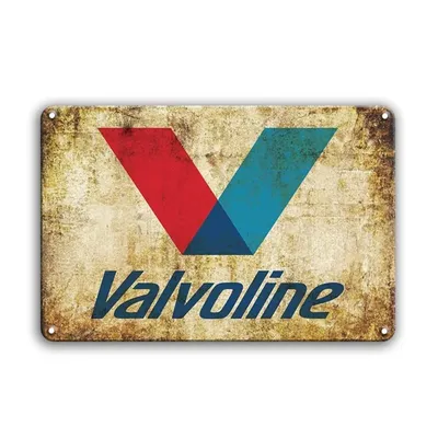 Valvoline NostalgiaCo Valvoline Oil Tin Sign | Vintage Retro Wandkunst | Staub-/wasserdicht | Garagen, Clubs und Wohndekoration Image