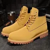 Handgemachte Stiefel Herren Arbeitsschuhe Herrenschuh High Heel Stiefeletten Kleid Booty Man Brauner Stiefel Casual Sneakers Kostenlose Lieferung Schuhe