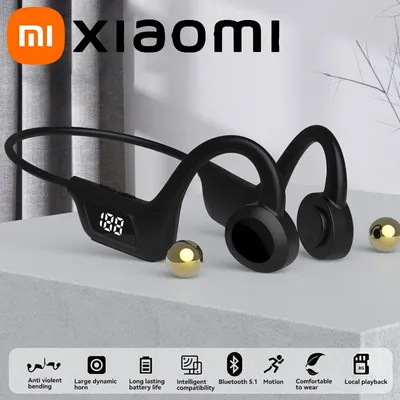 Xiaomi Original Bluetooth Kopfhörer Air Conduction Digital Display Neck-montiert Headset Fitness Wasserdichte Kopfhörer Speicher Karte Image
