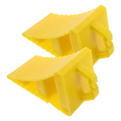 2 Pcs Car Backstop Wheel Chocks Rv Trailer for Camper Heavy Duty Plastic Trucks Travel