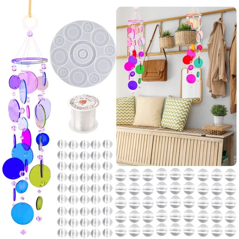 DIY Traumfänger Windspiele Epoxidharz Form Wandbehang Anhänger Silikonform Harz Handwerk Schmuck Zuhause Outdoor Dekoration Image
