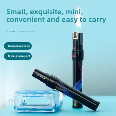 JOBON Slim Portable Grinding Wheel Rotary Switch Locking Flame Creative Fashion Lighter MINI Small Floating Bright Fire