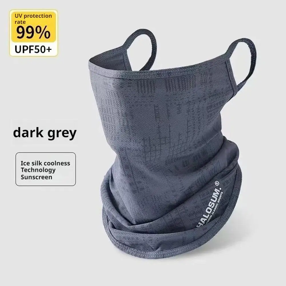 Dünne, atmungsaktive, schnell trocknende Outdoor-Gesichtsmaske, Sonnenschutz, Sommer-Eisseidenschal, Buchstabenpullover, Halswärmer Image