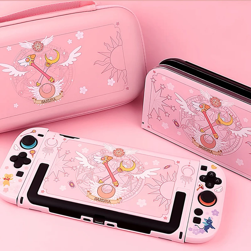 Für Nintendo Switch 2, schützende Hartschale, Kawaii Pink Sakura, geteilte Schutzhülle für Switch 2, Kratz- und Stoßschutzabdeckung Image