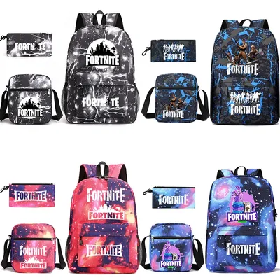 Fortnited Backpack Backpack 3pcs Women Men Backpack Travel Bag Schoolbag for Teens Girl Boys Solid Color Laptop Mochila GIFT