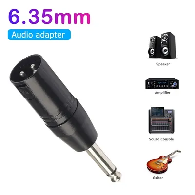 3,5-mm-Mono-Stecker auf xlr 3-poliger Audio-Stecker Konverter-Adapter anschluss für Kopfhörer-Mikrofon-Leistungsverstärker-Gitarre Image